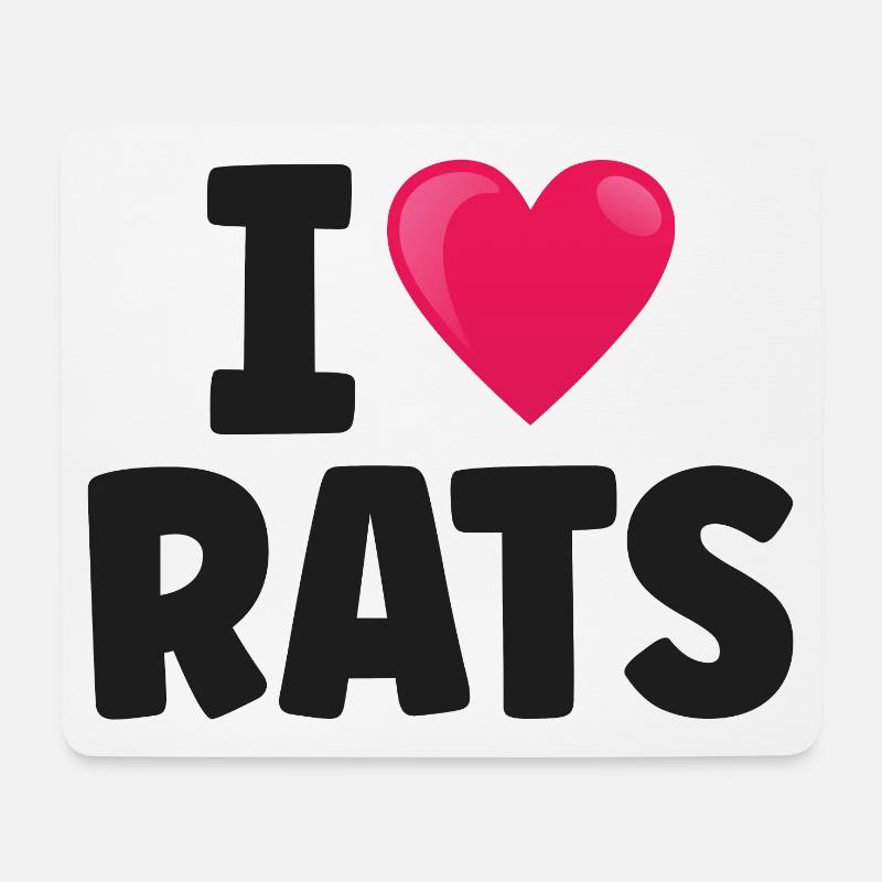 Ratte Ratten - Mousepad (Querformat) - Weiß