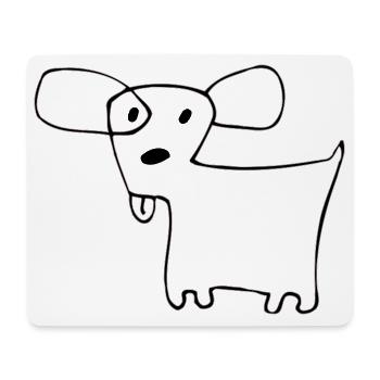 02 Doggie Shorts - Mousepad (Querformat) - Weiß - Vorne