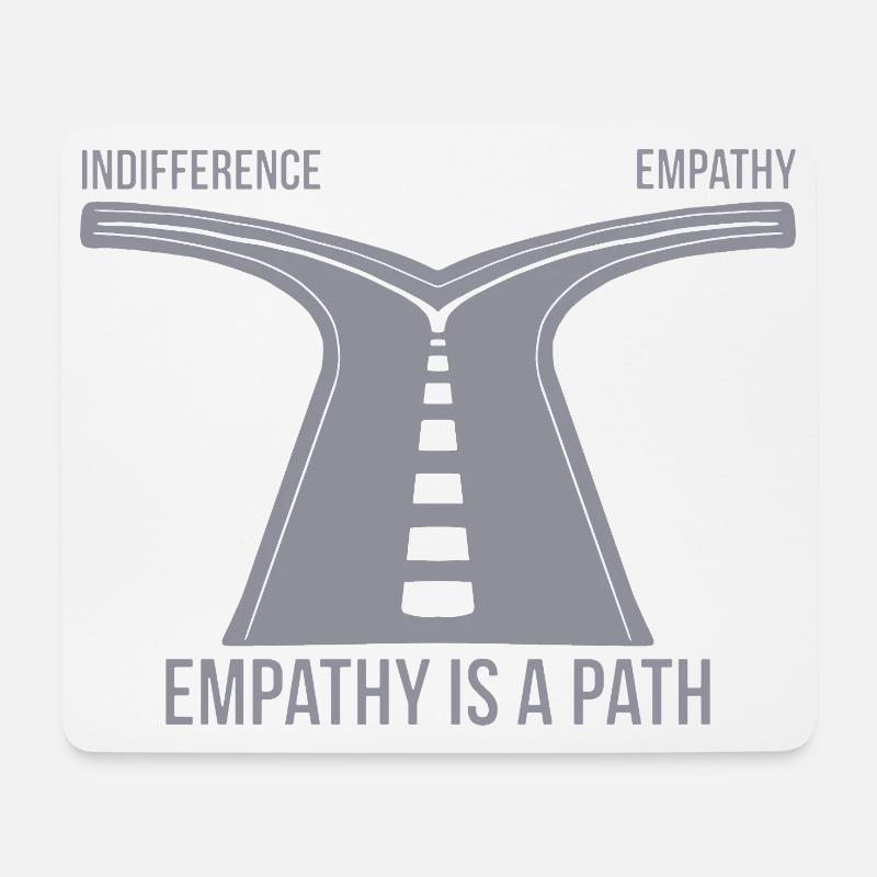 Empathie ist ein Weg - Mousepad (Querformat) - Weiß