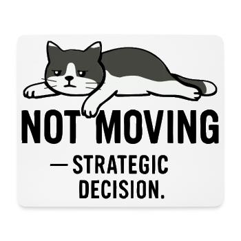 T-shirt Lazy cat – Not moving - Tapis de souris (format paysage) - blanc - Devant