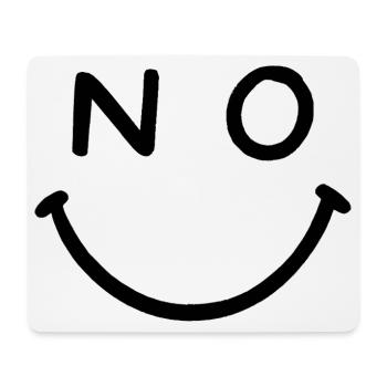 NO Smile - Mousepad (Querformat) - Weiß - Vorne