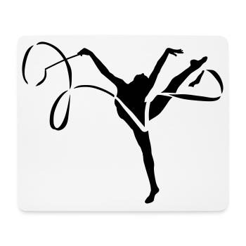 Gymnastik Band - Mousepad (Querformat) - Weiß - Vorne