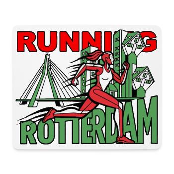 Runner Rotterdam CityRun - Tapis de souris (format paysage) - blanc - Devant
