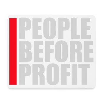 Logo de l’activisme People Before Profit Justice - Tapis de souris (format paysage) - blanc - Devant