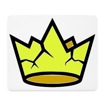 Broken Crown Grunge Cracked Vector - Mouse Pad (horizontal) - white - Front