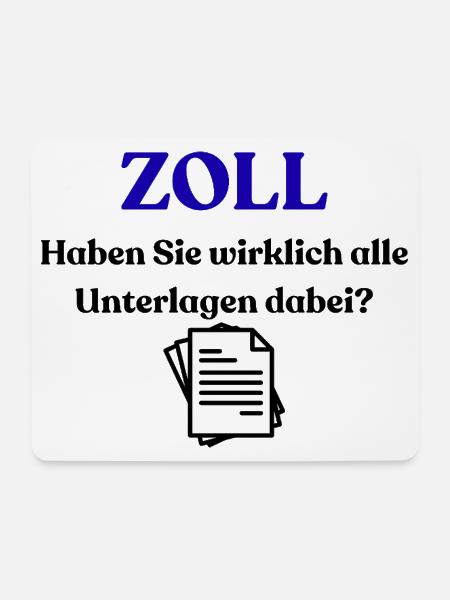 Zoll - Mousepad (Querformat) - Weiß