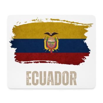Ecuador Grunge-Flagge, ich liebe Ecuador - Mousepad (Querformat) - Weiß - Vorne