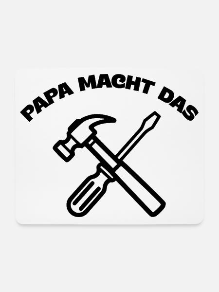 Papa macht das –Heimwerker & Vatertag - Mousepad (Querformat) - Weiß