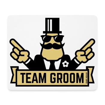 Teambräutigam (Junggesellenabschied mit dem Zeigen 3C) - Mousepad (Querformat) - Weiß - Vorne