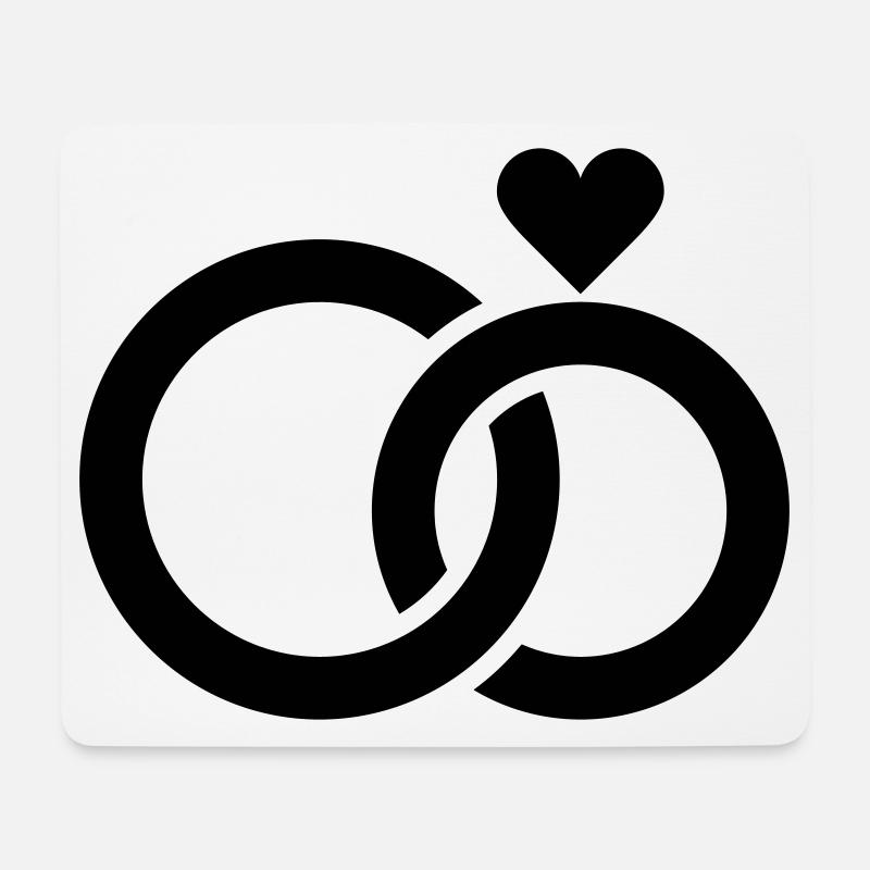 Hochzeit, Verlobung, Hochzeitsfeier - Mousepad (Querformat) - Weiß