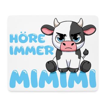 Ich Höre Immer Nur Mimimi Kuh - Mousepad (Querformat) - Weiß - Vorne
