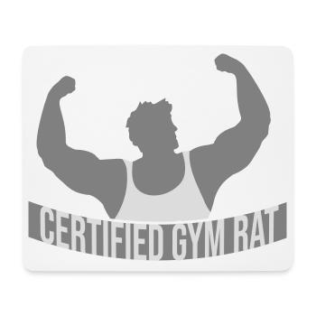 Certified Gym Rat Lustig Fitness Training Spruch - Mousepad (Querformat) - Weiß - Vorne