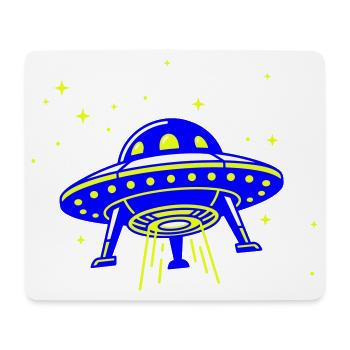 UFO – Besuch aus einer anderen Galaxie - Mousepad (Querformat) - Weiß - Vorne