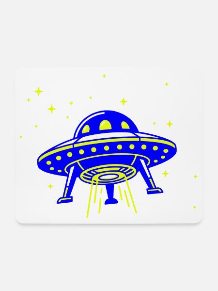 UFO – Visit from another galaxy - Mouse Pad (horizontal) - white
