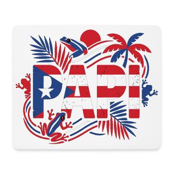 Papi Porto Rico Drapeau Grenouille Tropiques - Tapis de souris (format paysage) - blanc - Devant
