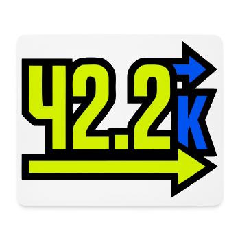 Proud 42.2k Marathon Finisher - Mouse Pad (horizontal) - white - Front