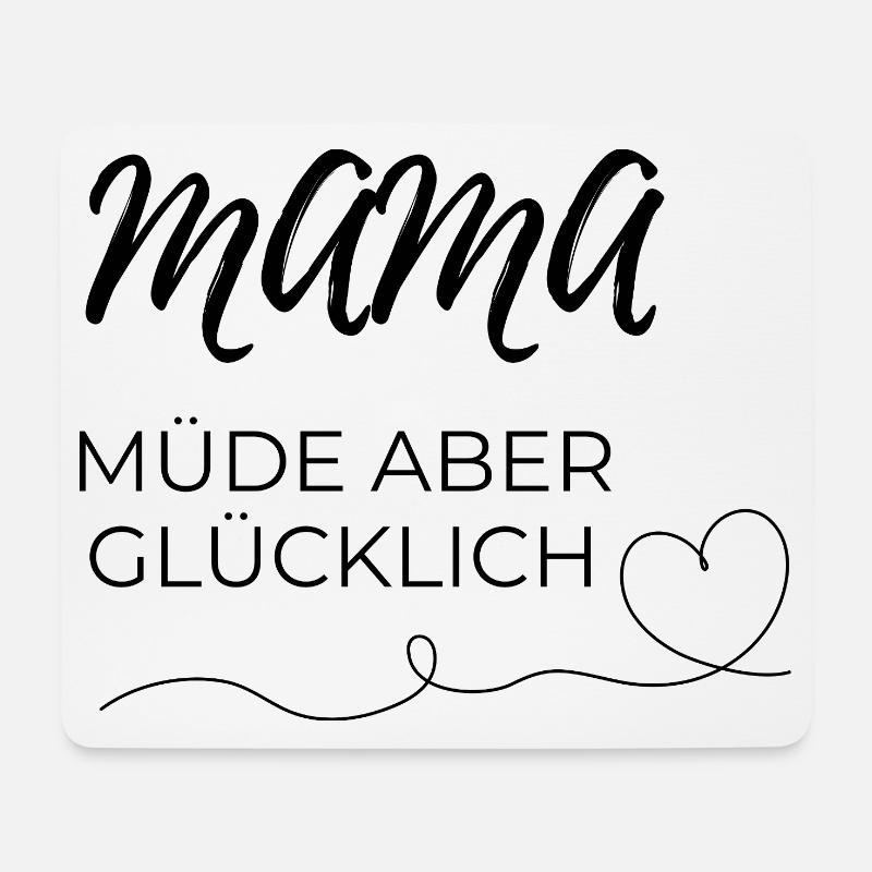 mama müde  - Mousepad (Querformat) - Weiß