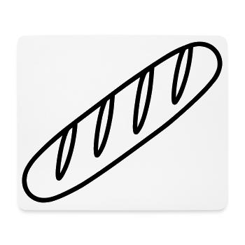 baguette - Tapis de souris (format paysage) - blanc - Devant