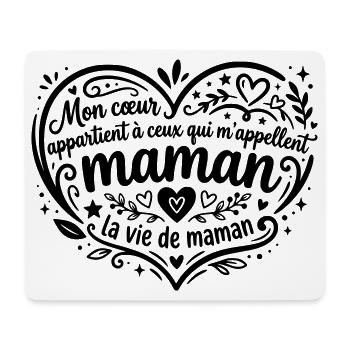 la vie de maman - Tapis de souris (format paysage) - blanc - Devant