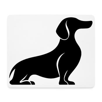 Dackel - Mousepad (Querformat) - Weiß - Vorne