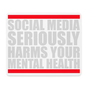 Les réseaux sociaux nuisent sérieusement à la santé mentale selon les affirmations - Tapis de souris (format paysage) - blanc - Devant