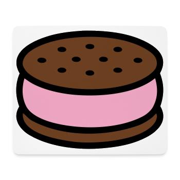 Eissandwich Keks Grafik - Mouse Pad (horizontal) - white - Front