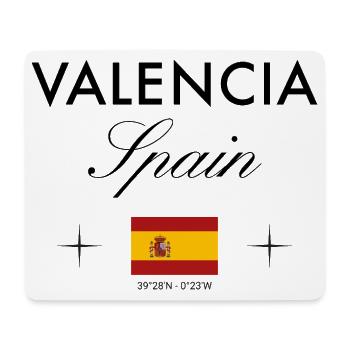 Valencia Spanien Koordinaten Reise Souvenir - Mousepad (Querformat) - Weiß - Vorne