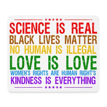 Wissenschaft ist wahre Wissenschaft Liebe ist Liebe BLM Kunst - Mousepad (Querformat) - Weiß - Vorne