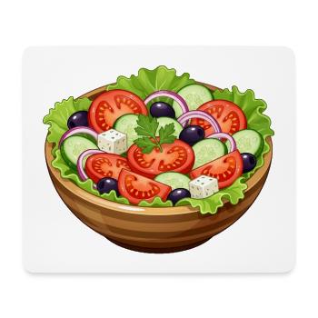 Frischer Tomaten Salat Cartoon - Mousepad (Querformat) - Weiß - Vorne