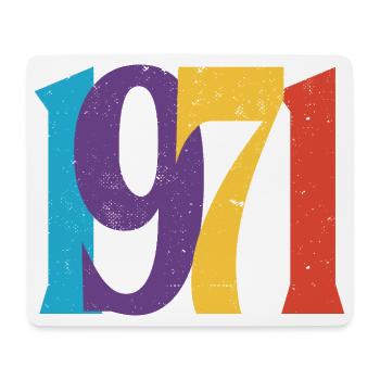 Geboren 1971 Geburtstagsgeschenk Geburtstag 71 - Mousepad (Querformat) - Weiß - Vorne