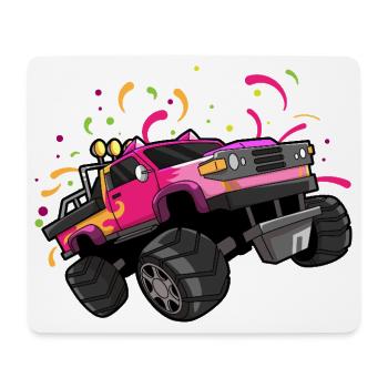Monstertruck - Mousepad (Querformat) - Weiß - Vorne