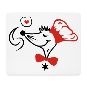 Le chef étoilé - Tapis de souris (format paysage) - blanc - Devant