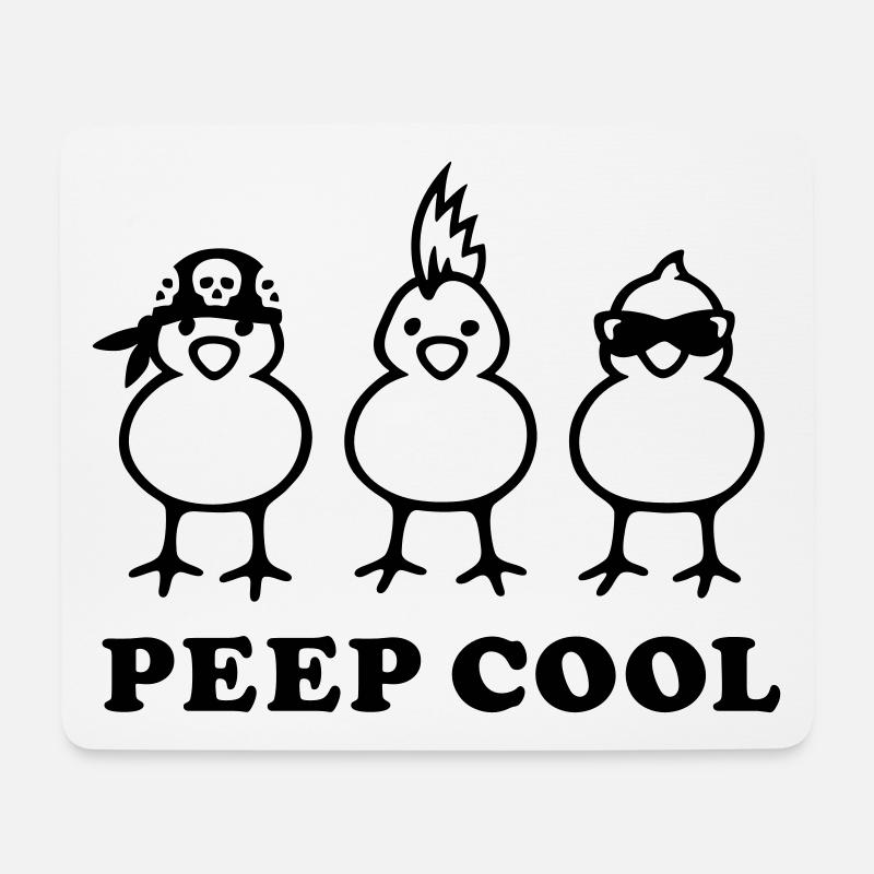 Peep Cool - Mousepad (Querformat) - Weiß