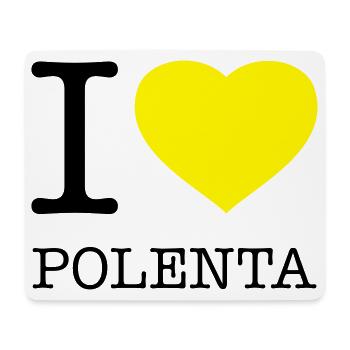 I LOVE POLENTA Mais - Mousepad (Querformat) - Weiß - Vorne