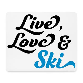 Ski - Mousepad (Querformat) - Weiß - Vorne