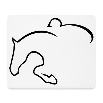 6061912 121501268 Springreiter - Mousepad (Querformat) - Weiß - Vorne