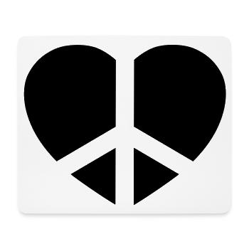 Love & Peace - Mouse Pad (horizontal) - white - Front