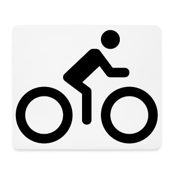 Bicycle logo - Mouse Pad (horizontal) - white - Front