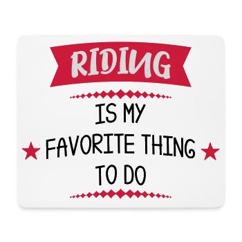 horse riding - Mouse Pad (horizontal) - white - Front