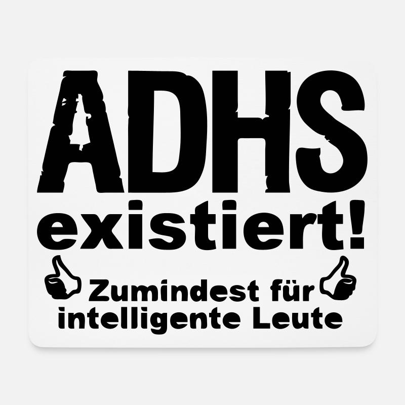 ADHS Spruch hyperaktiv Medizin Geschenk - Mousepad (Querformat) - Weiß