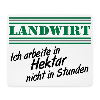 Landwirtschaft , Landwirt , Farmer , Hektar (25) - Mousepad (Querformat) - Weiß - Vorne