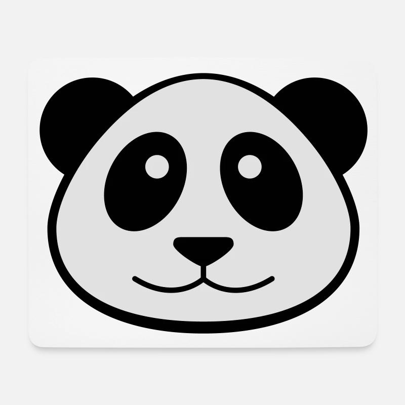 Visage de panda - Tapis de souris (format paysage) - blanc