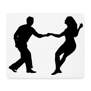 Swing-Tänzer - Mousepad (Querformat) - Weiß - Vorne