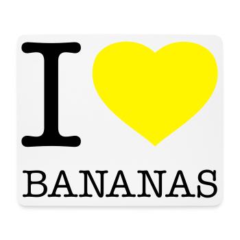 I LOVE BANANAS Banana - Mouse Pad (horizontal) - white - Front