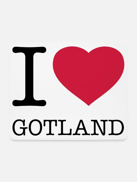 I LOVE GOTLAND Schweden - Mousepad (Querformat) - Weiß