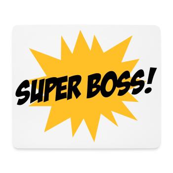 Super Boss ! - Tapis de souris (format paysage) - blanc - Devant