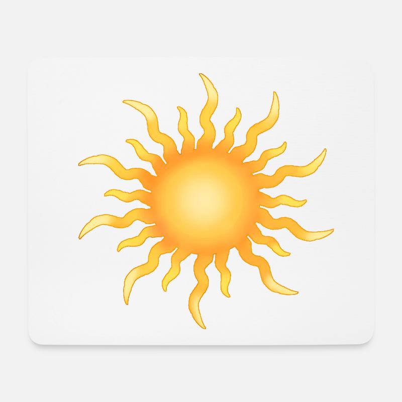 Sonne - Mousepad (Querformat) - Weiß