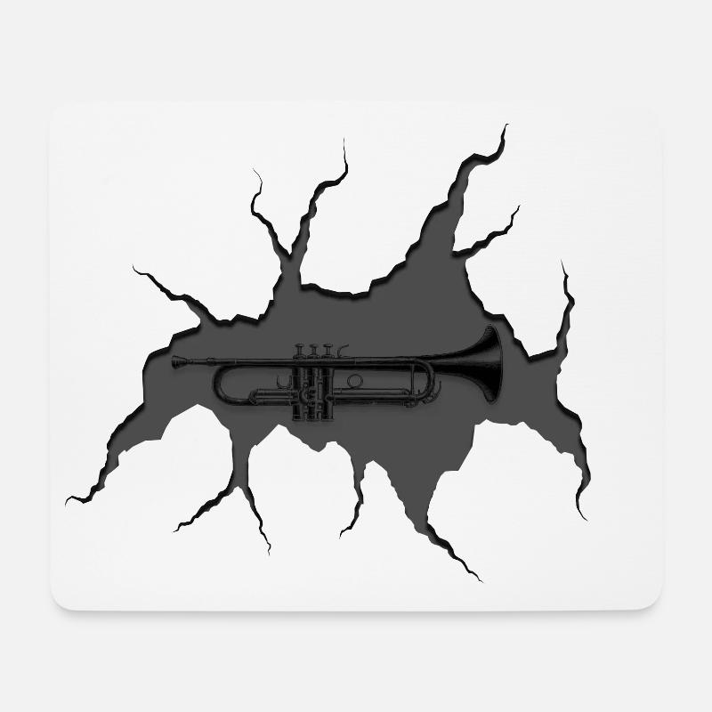 Trompete Trompeter Trompeten Liebhaber Geschenk - Mousepad (Querformat) - Weiß