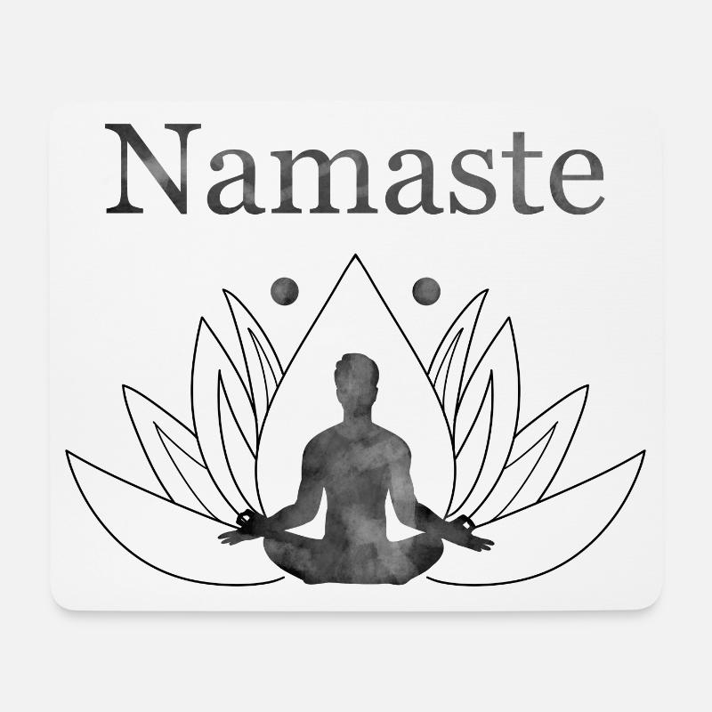 Yoga - Mousepad (Querformat) - Weiß