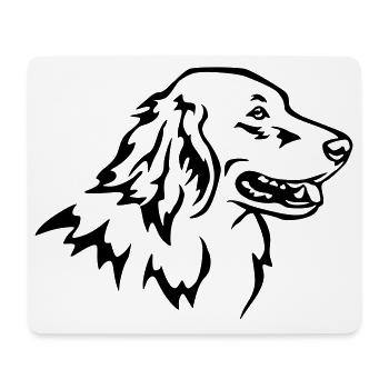Hovawart Head - Mouse Pad (horizontal) - white - Front